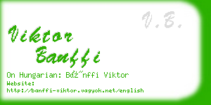 viktor banffi business card